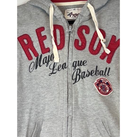 Boston Red Sox Zip Hoodie G-III 4Her by Carl Banks Women’s M MLB Gray Red - Picture 2 of 9